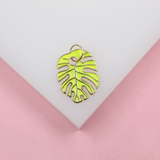 18K Gold Filled Enamel Colored Leaf Pendant Charm (A233)