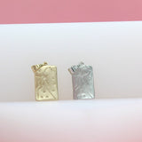 18K Gold Filled Aquarius Sign Tag Pendant