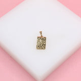 18K Gold Filled Aquarius Sign Tag Pendant