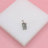 18K Gold Filled Aquarius Sign Tag Pendant