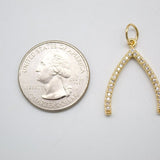 18K Gold Filled WishBone Pendant
