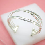 18K Rhodium Filled Wrist Cuff Bangle