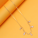 18k Gold Filled Tear Drop Dangle Choker Cubic Zirconia Charm Necklace (H133)