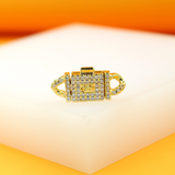 Gold Filled Small Dollar Sign Paved CZ Clasp