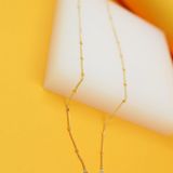 Beaded Cable Chain Necklace (H139)