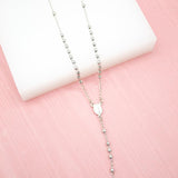 Catholic Gold Bead Rosary With Crucifix And Milagros Charm (F32)