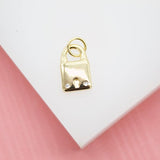 18K Gold Filled Tiny Lock Charm