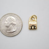 18K Gold Filled Tiny Lock Charm