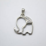 18K Gold Filled Elephant Pendant With CZ Stones