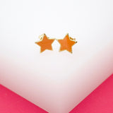 18K Gold Filled Small Enamel Star Stud Earrings (L153)