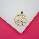Gold Filled Saint Michael Archangel Pendant with CZ Stones