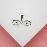 18K Gold Filled Evil Eyes Pendant (A205)