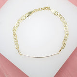 Customizable Tag Plate Bracelet With Gucci Mariner 4mm Link Chain