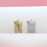 18K Gold Filled Sun Moon Tag Pendant