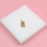 18K Gold Filled Sun Moon Tag Pendant