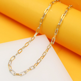 18K Gold Filled Paperclip Dainty Chain Necklace (H141)(I235)