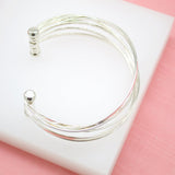 18K Rhodium Filled Wrist Cuff Bangle