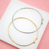 18K Gold Filled Slim Buckle Bangle Bracelet (B36)