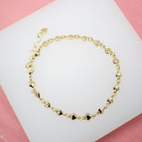 Heart Link Charm Bracelet (G50/I74)