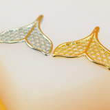 18K Gold Filled Mermaid Patterned Pendant