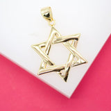 18K Gold Filled Large Star of David Pendant