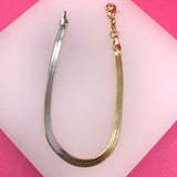 Two Toned 4mm Herringbone Bracelet
