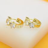 18K Gold Filled CZ Hoop Earrings