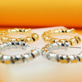 18K Gold Filled Twisted Hoops (J229)(J230)