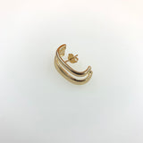 Gold Filled Modern Thick Cuff Earring
