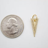 18K Gold Filled CZ Stones Triangle