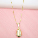 18K Gold Filled Puka Sea Shell Pendant Dainty Delicate Necklace (G140)