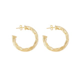 Medium Thick Hammered Hoops, Small, Medium or Large (K10-12)