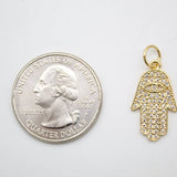 18K Gold Filled Hamsa Hand Pendant (A184)