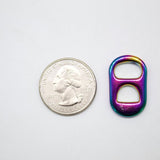 18K Gold Filled holographic iridescent Soda Pull Tab (A37)