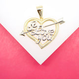 18K Gold Filled I Love You Pendant (A136)