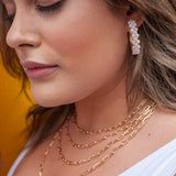 Wire Wrapped Tiny Pearls Hoops (K69/K70)