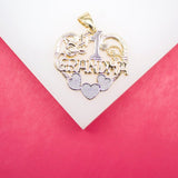 18K Gold Filled #1 Best Grandma Pendant (A133)