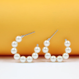 18K Gold Filled Pearl Hoop Earrings For 18K Gold Filled 6mm (K50)