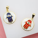 18K Gold Filled Hamsa Hand Pendant