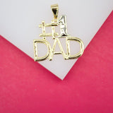 18K Gold Filled #1 Dad Pendant