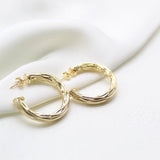 Medium Thick Hammered Hoops, Small, Medium or Large (K10-12)
