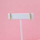 18K Gold Filled Long Beaded Stud Earrings