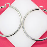 18K Gold Filled 5mm Thick Lever Back Hoop Earrings (J86)