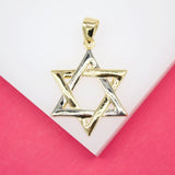 18K Gold Filled Two Toned Star of David Pendant