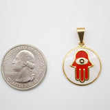 18K Gold Filled Hamsa Hand Pendant