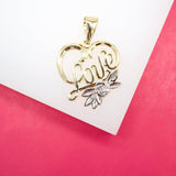 18K Gold Filled Love Flower Pendant (A139)