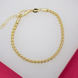 18K Gold Filled 3mm Wheat Bracelet (I26)