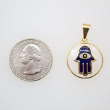 18K Gold Filled Hamsa Hand Pendant