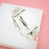 18K Rhodium Filled Wrist Cuff Bangle