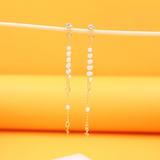 Pearl Rosary Dangle Earrings